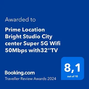 Prime Location Bright Studio City Center Super 5g Wifi 200mbps With32